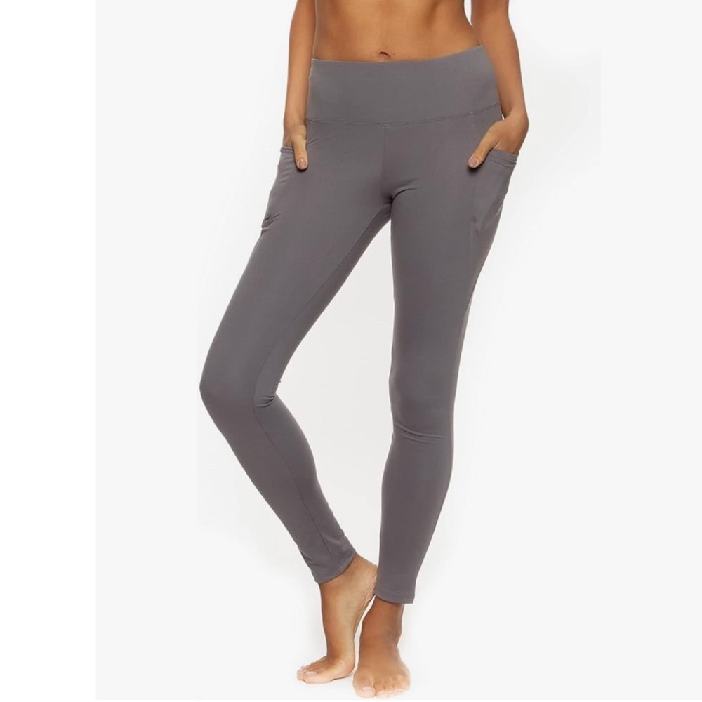 FELINA Gray Athletic Pocket Leggings Yoga Pants, Size M